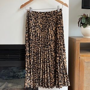 Halogen Leopard Midi Skirt | SP